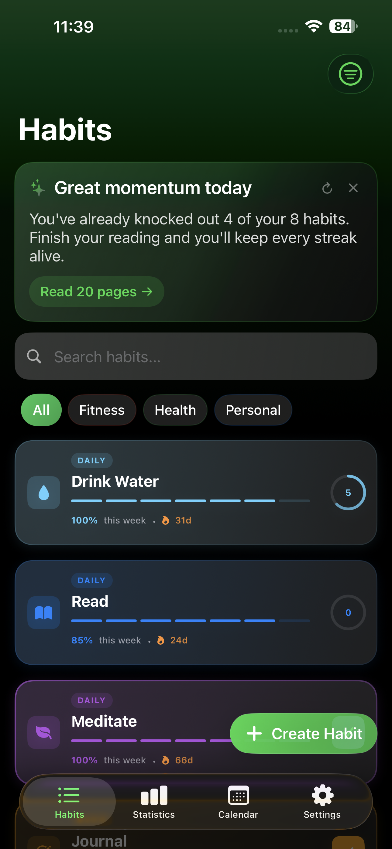 Dark Green theme